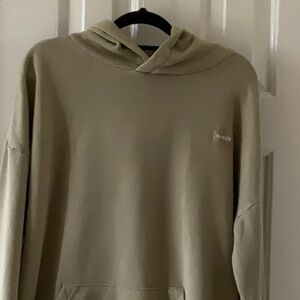 HURLEY BRAND SIGNATURE BOYS KAKHI COLOR PULLOVER HOODIE SIZE LARGE